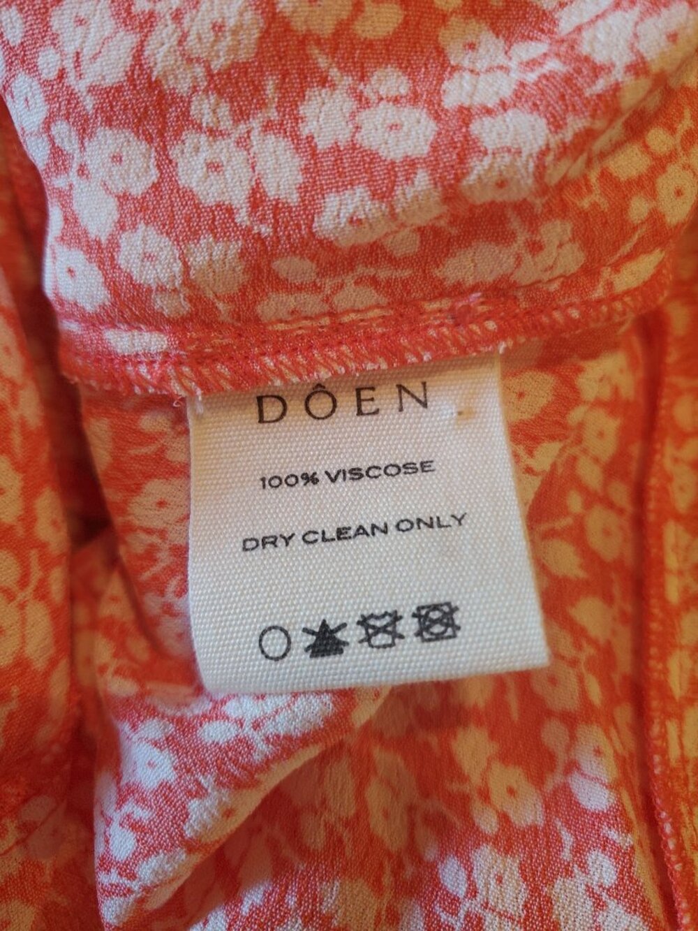 Dôen Porto Dress in Orange Hillside Bloom - Picture 5 of 5